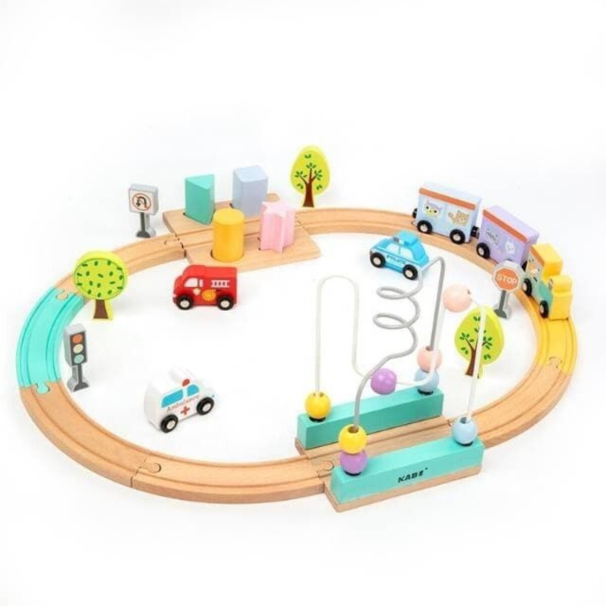 Juego Pista de Tren en Ciudad Madera AK0079 