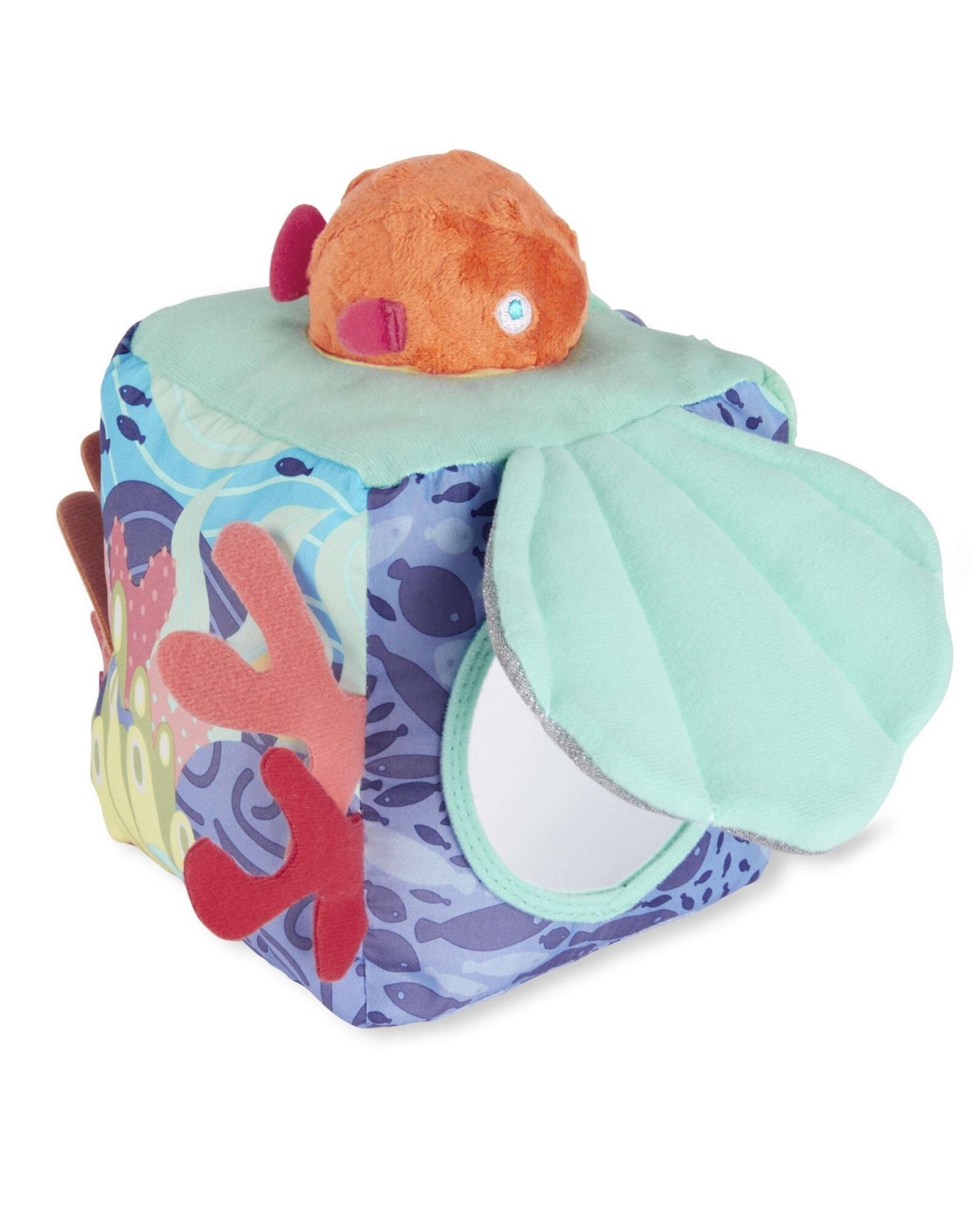 Cubo de actividades suave, diseño marino Cubo de actividades suave, diseño marino