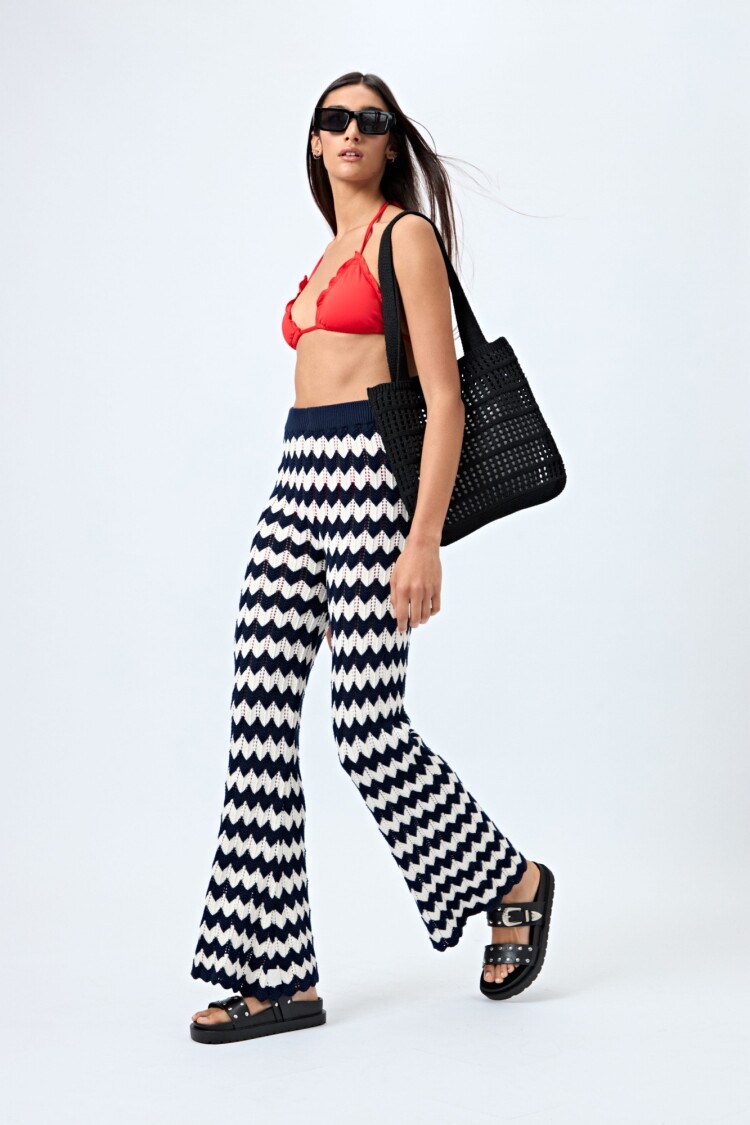 PANTALÓN AMBRA Blanco/Azul