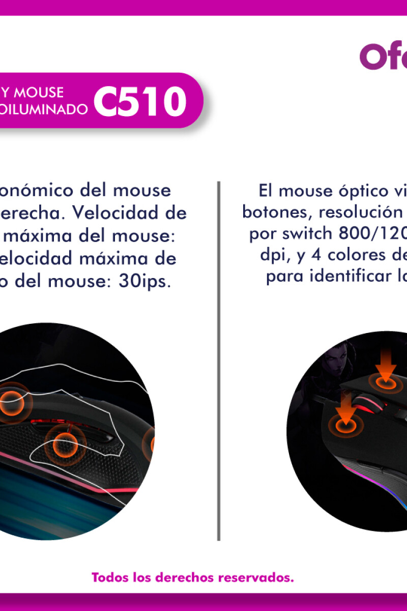 Combo Gamer Tecladoy Mouse Con Luces Retroiluminado Meetion C510 Combo Gamer Tecladoy Mouse Con Luces Retroiluminado Meetion C510
