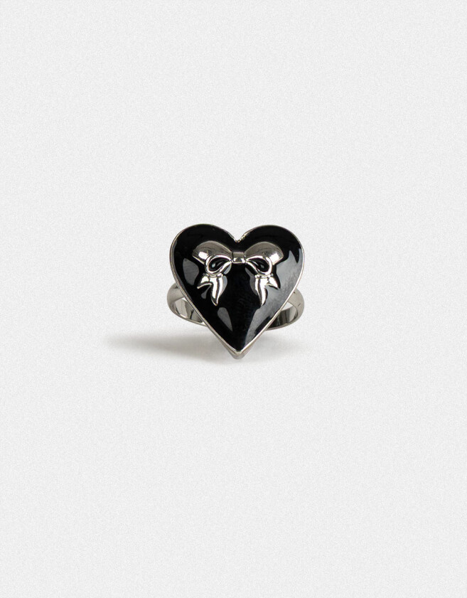 Anillos Medianos y Grandes Con corazón Anillo Con Corazón - Plateado