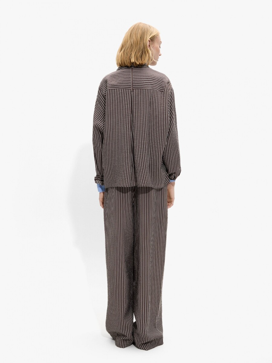 Camisa Con Rayas marron