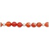 Pulsera Bolitas-Plata 925-Piedra ágata roja-PU3438 conpiedra