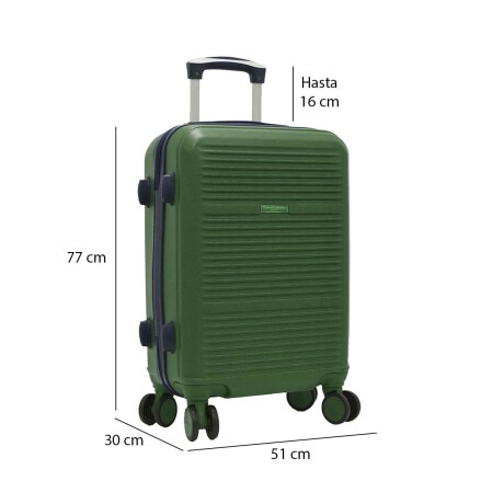 Set Viaje Valija Rígida Grande 4 Ruedas + Balanza Equipaje Verde