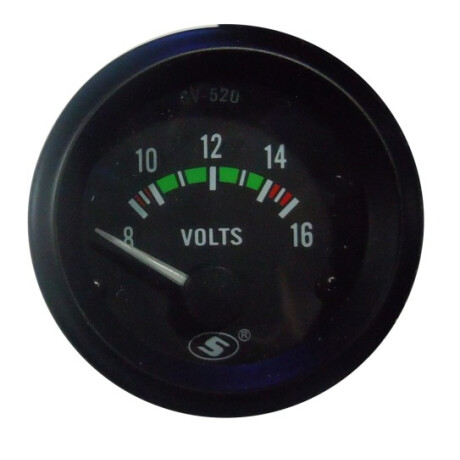 INSTRUMENTO RELOJ MEDIDOR - VOLTIMETRO 12V 8-16V 52MM - INSTRUMENTO RELOJ MEDIDOR - VOLTIMETRO 12V 8-16V 52MM -