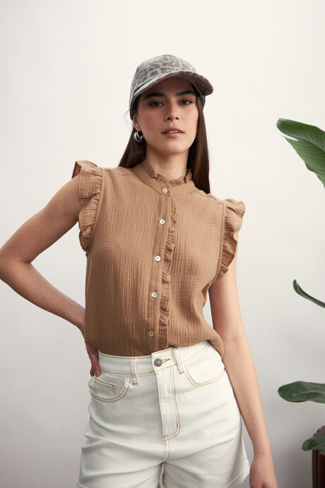 Camisa Melina Tostado