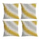 Set x4 funda de almohadones lisa 43 x 43 RAYAS MOSTAZA