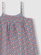 Vestido Estampado De Tirantes Con Bordados Blanco