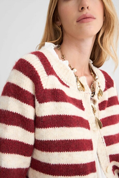 SACO BORAGO RAYADO BORDO