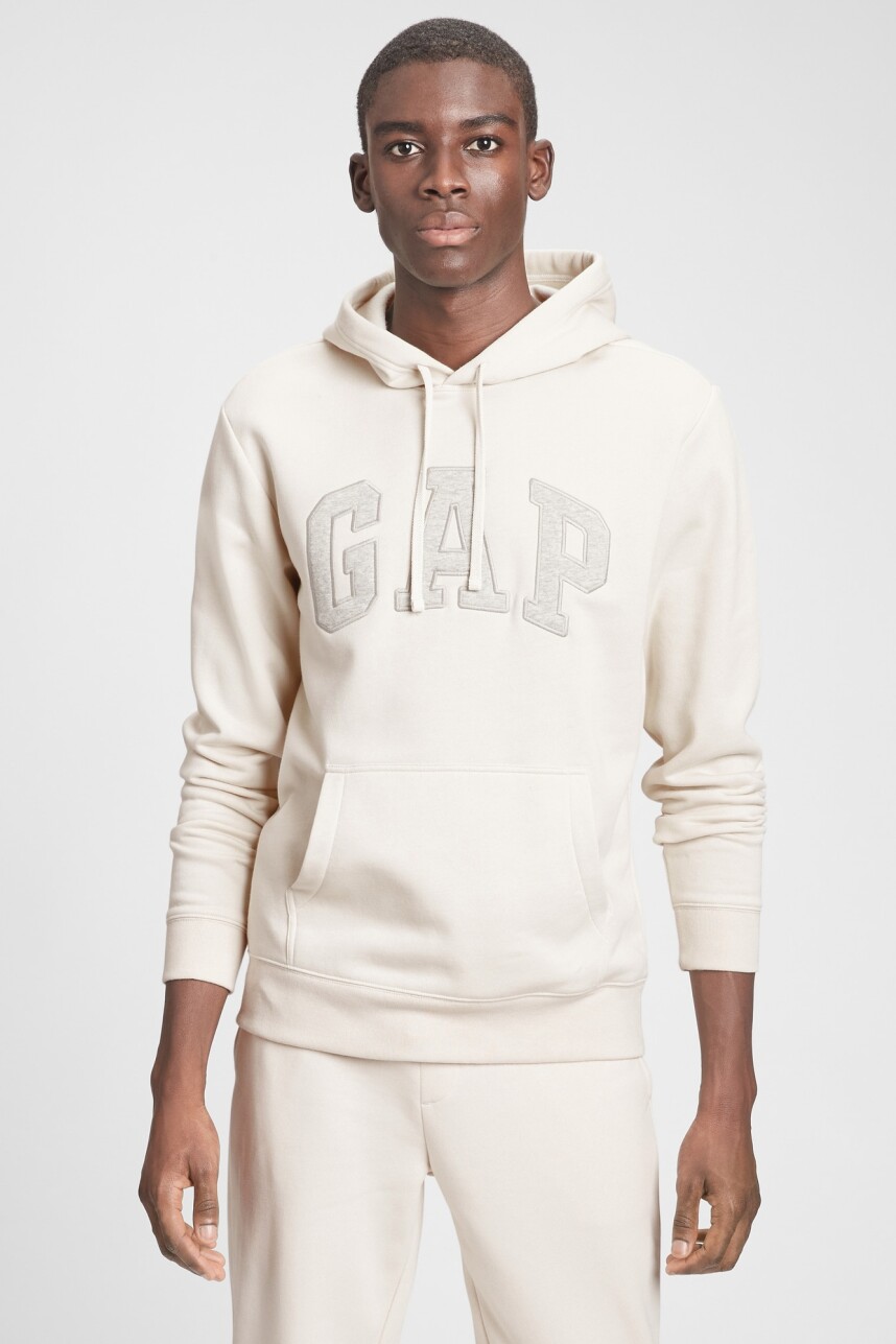 Canguro Logo Gap Con Felpa Hombre Unbleached White