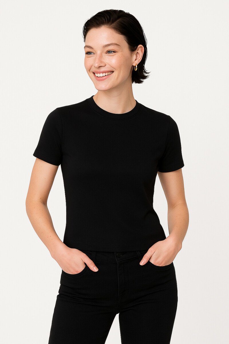 Remera Flored - Negro 