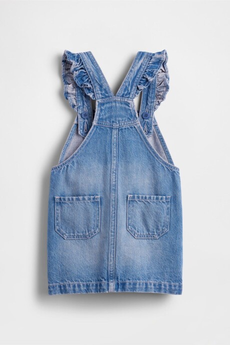 Enterito Pollera De Jean Toddler Niña Medium Wash