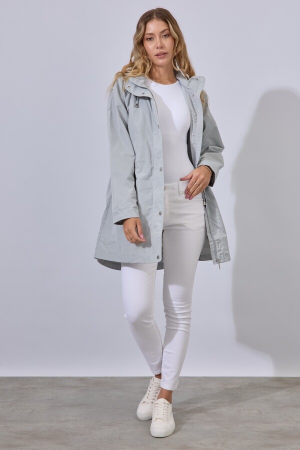 Gabardina Impermeable GRIS CLARO