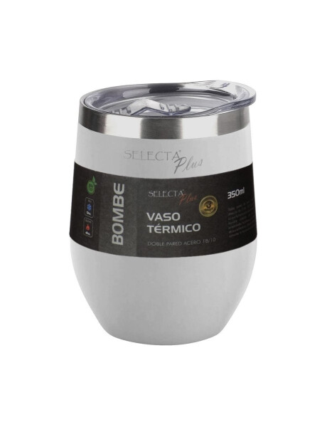 VASO/MATE TERMICO C/TAPA AC.INOX 350ML BLANCO VASO/MATE TERMICO C/TAPA AC.INOX 350ML BLANCO