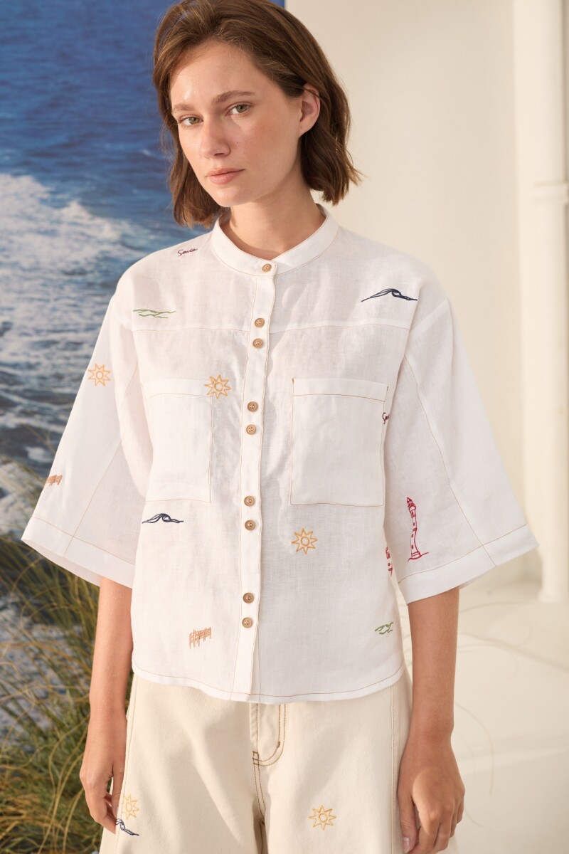 PRE VENTA CAMISA ALA DETAIL Blanco