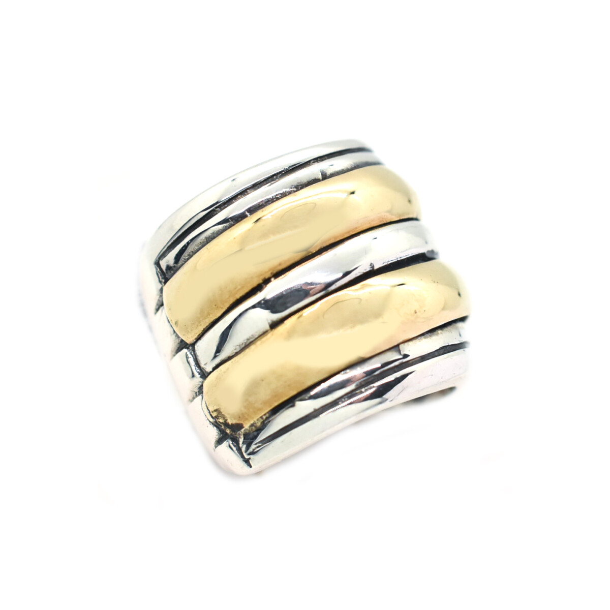 Anillo en Oro y Plata 925 