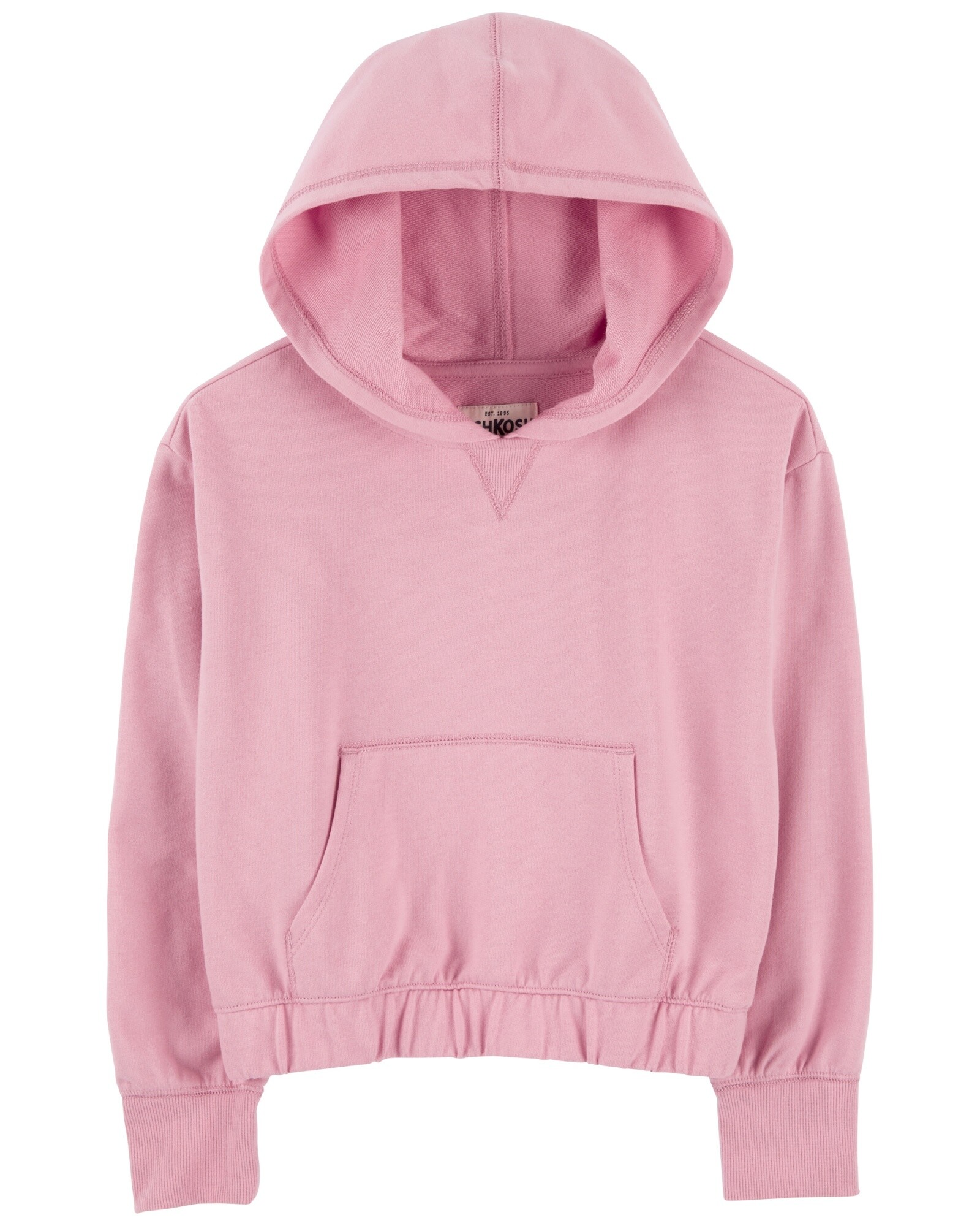 Canguro de algodón con felpa, rosado Sin color