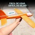 Avion Planeador Cometa Espuma Con Luces Led 48 Cm Lanzable Color Naranja