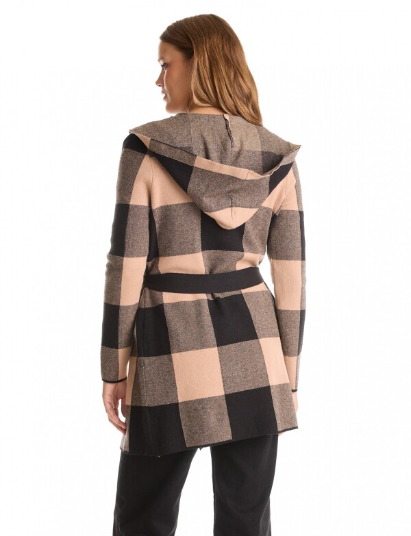 Cardigan Capucha NEGRO/TOSTADO
