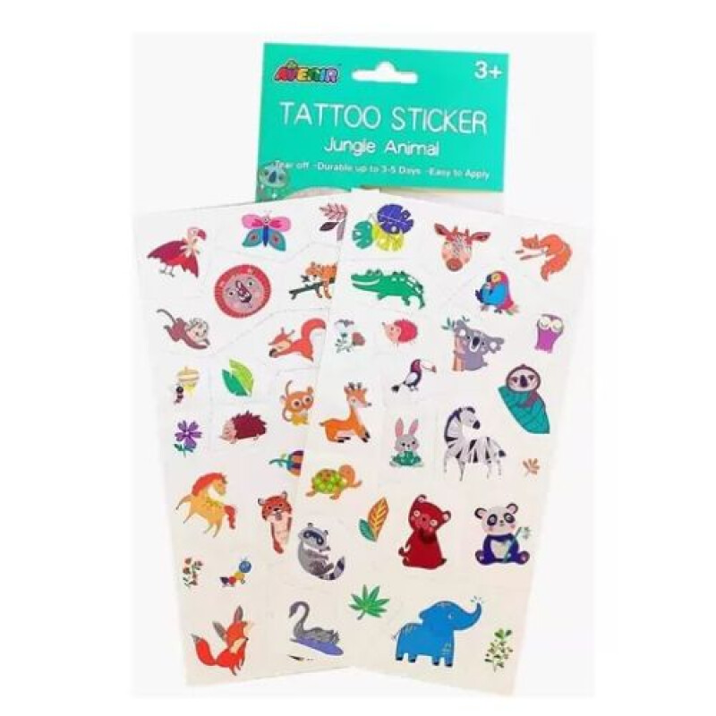 Tattoo stickers lavables Jungle Animal Tattoo Stickers Lavables Jungle Animal