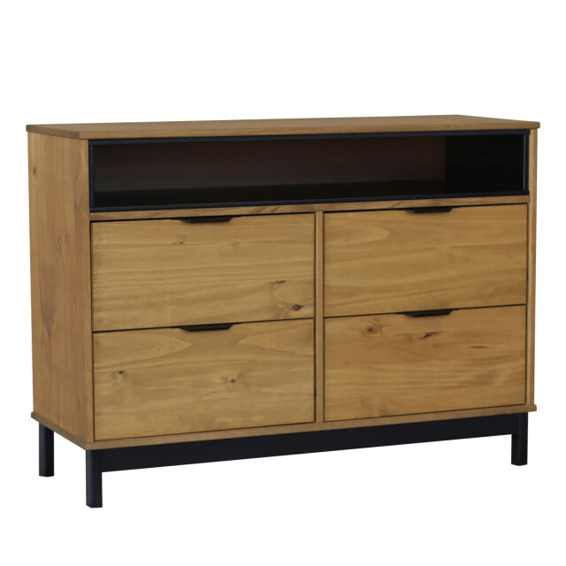 CÓMODA CAJONERA GUARDARROPA 4 CAJONES EN MADERA MACIZA CÓMODA CAJONERA GUARDARROPA 4 CAJONES EN MADERA MACIZA