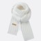 Bufanda Hand Made Tejido Acanalado Blanco