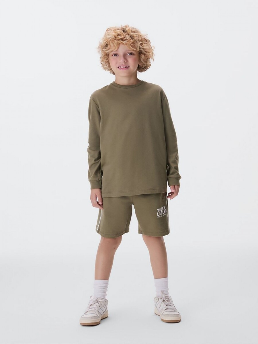 CAMISETA BÁSICA UNISSEX INFANTIL - VERDE 