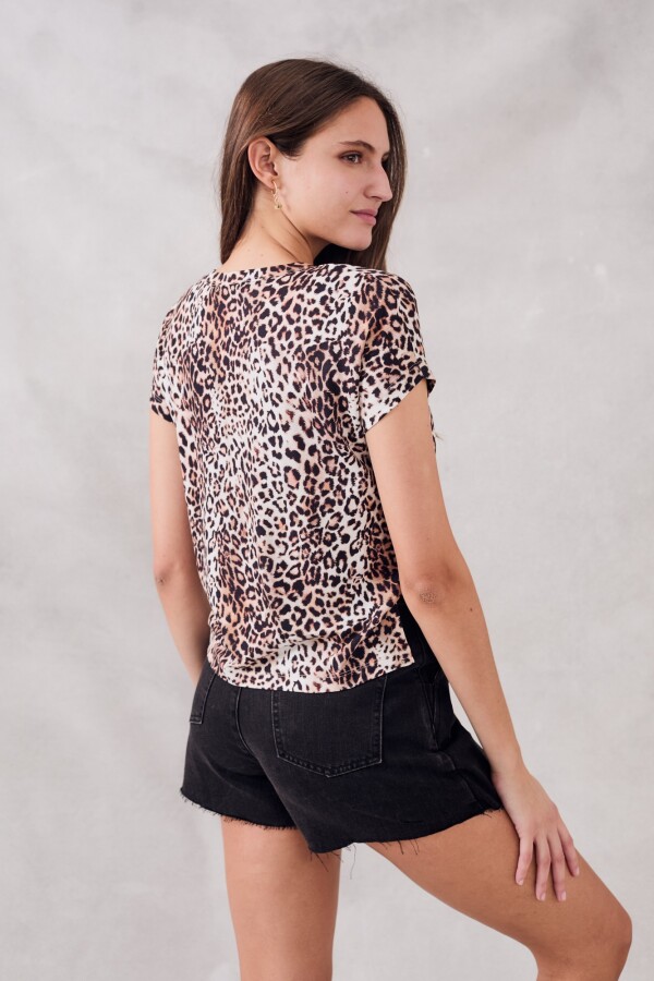 Remera Animal Print Multi