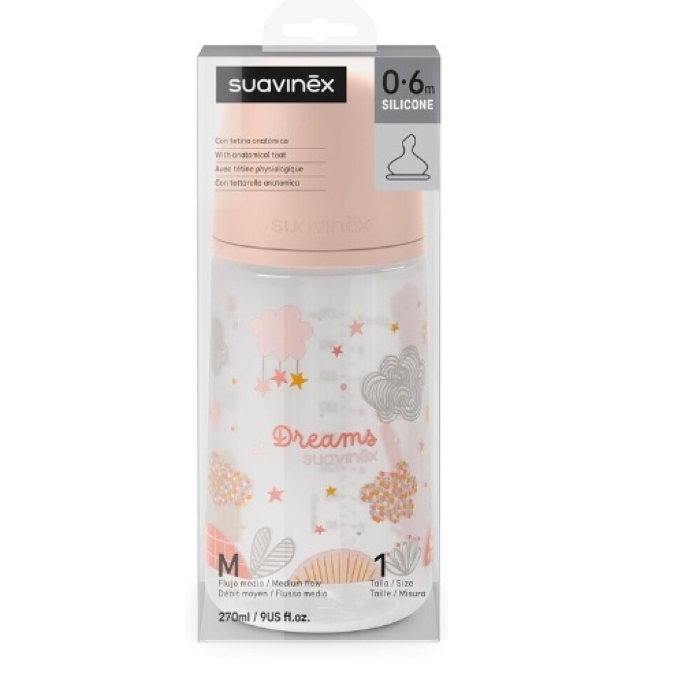 Biberon anatomico 270 ml Suavinex Dreams Rosa