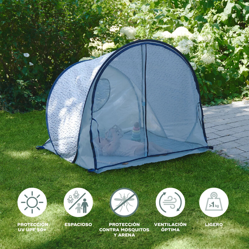Carpa Tienda Anti-UV UPF 50+ para Bebés Blue Waves Baby Moov Carpa Tienda Anti-UV UPF 50+ para Bebés Blue Waves Baby Moov