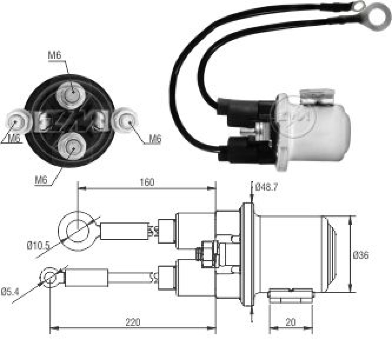 AUTOMATICO DE ARRANQUE VOLVO MITSUBISHI AUXILIAR 24V ZM 