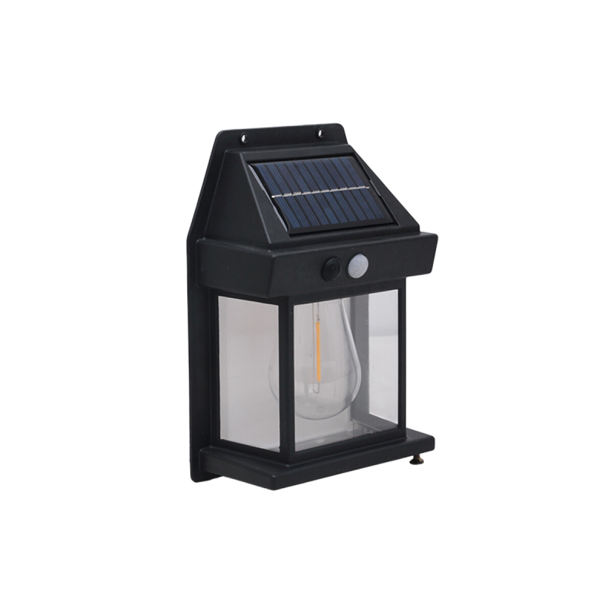 Lámpara farol solar p/exterior negro cálido IP65 - IX4924 