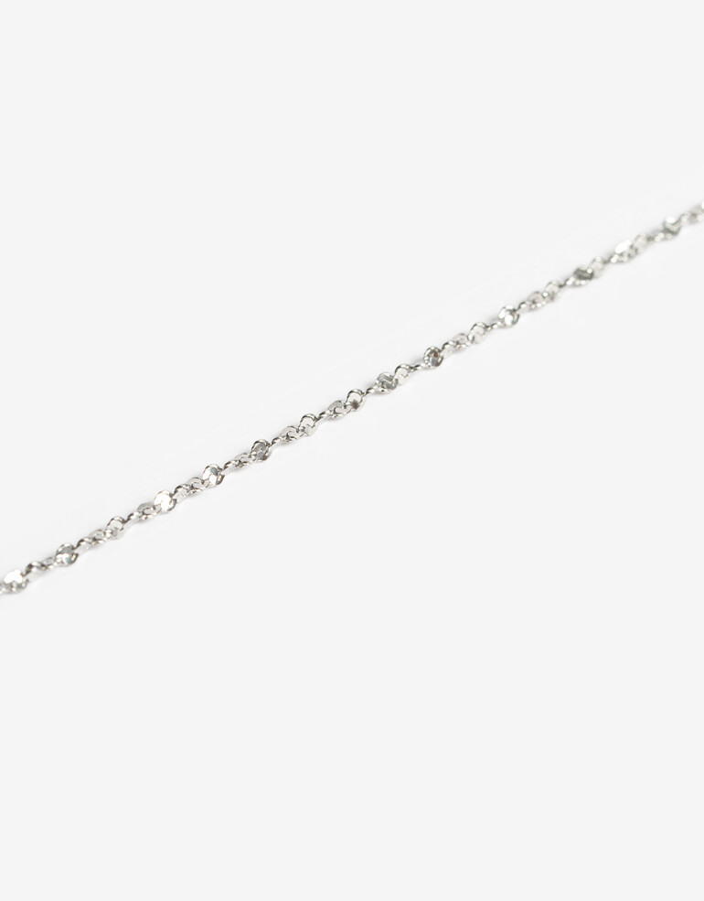 Collares Cortos Metal Collar De Cadena Acero - Plateado