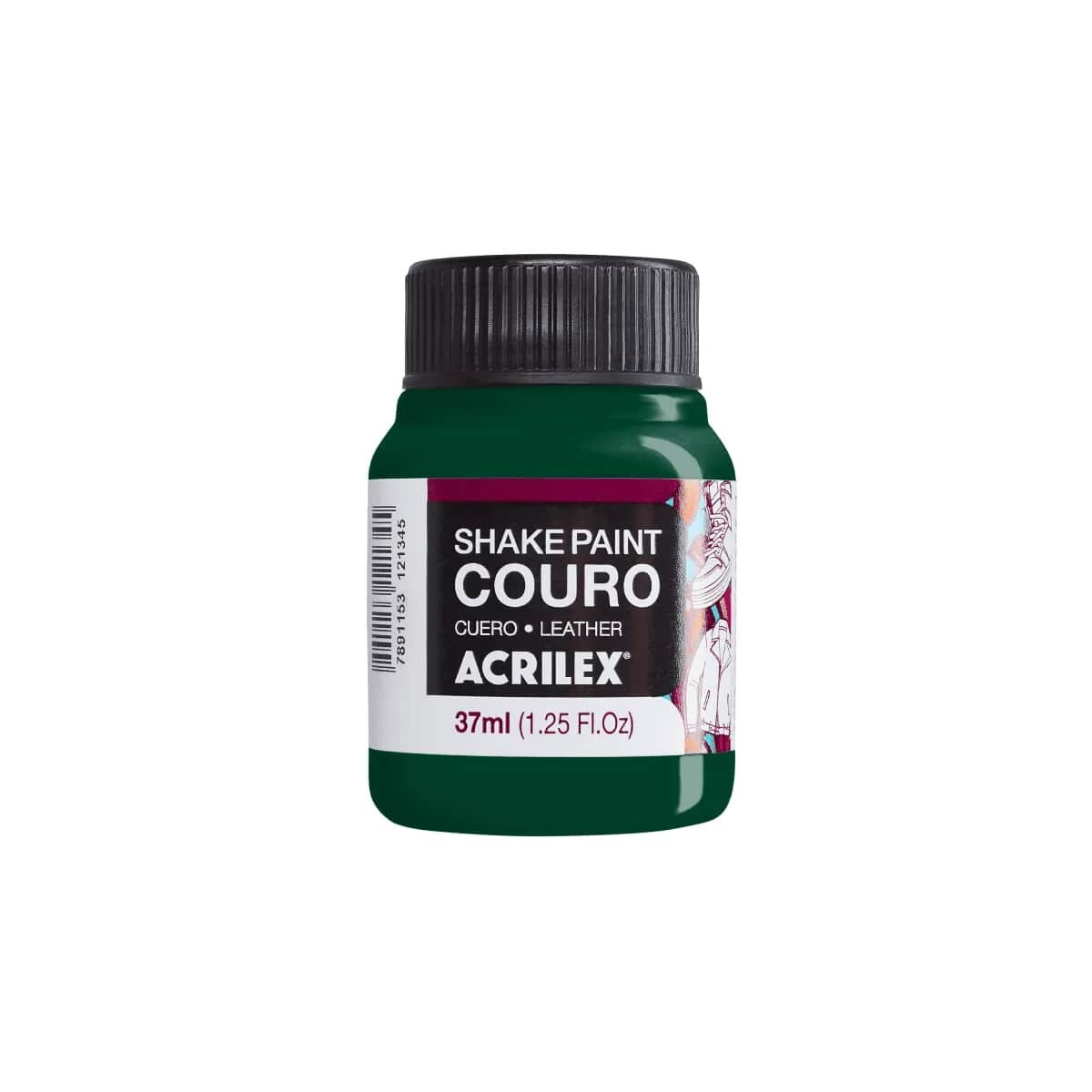 Pintura Acrilex Shake Cuero 37 ml - Verde Oscuro 