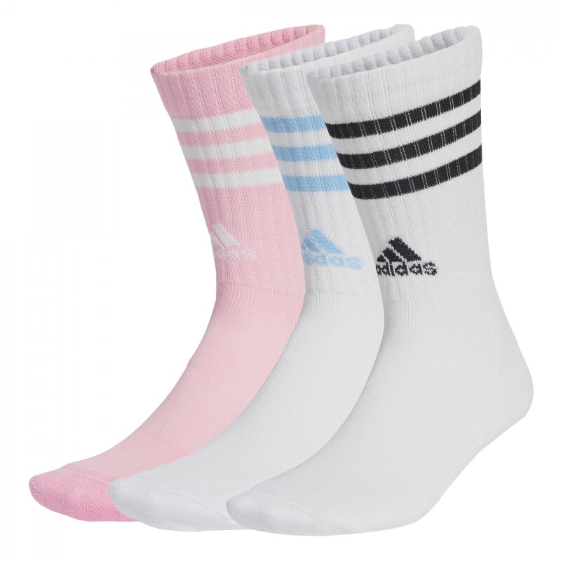 Medias clásicos Cushioned 3 bandas Unisex Blanco
