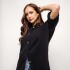 Camisa Celeste Negro