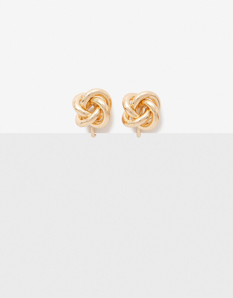 Aros Clips Metal Aros Clips De Metal Nudo - Dorado