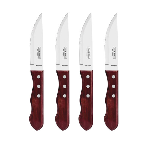 Cuchillo Jumbo para asado modelo CHURRASCO, 4 piezas -TRAMONTINA TN7783