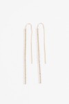 Caravanas largas party strass dorado