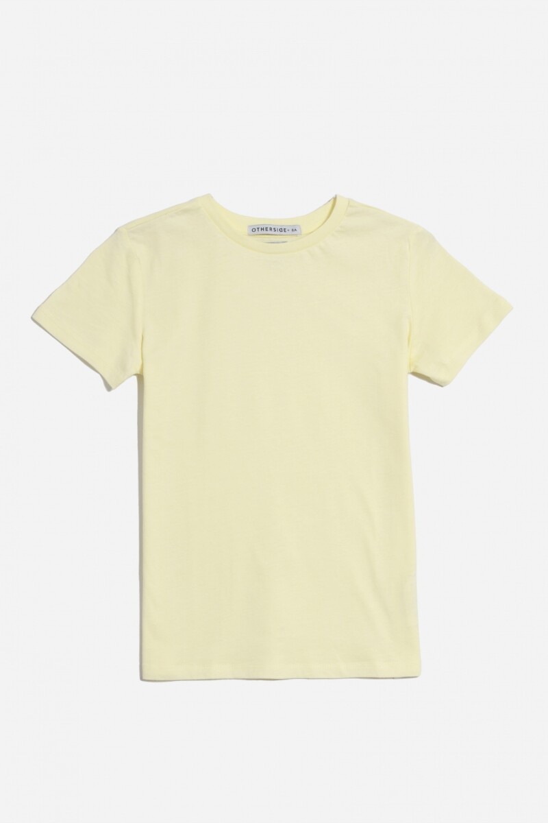T-shirt manga corta lisa - Amarillo 