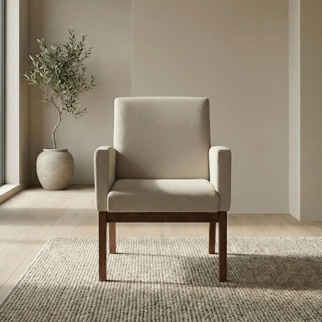 Butaca Claudia - Tela Rústica 290-G2 (Beige)