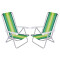Set x2 Silla reclinable 4 posiciones aluminio VERDE