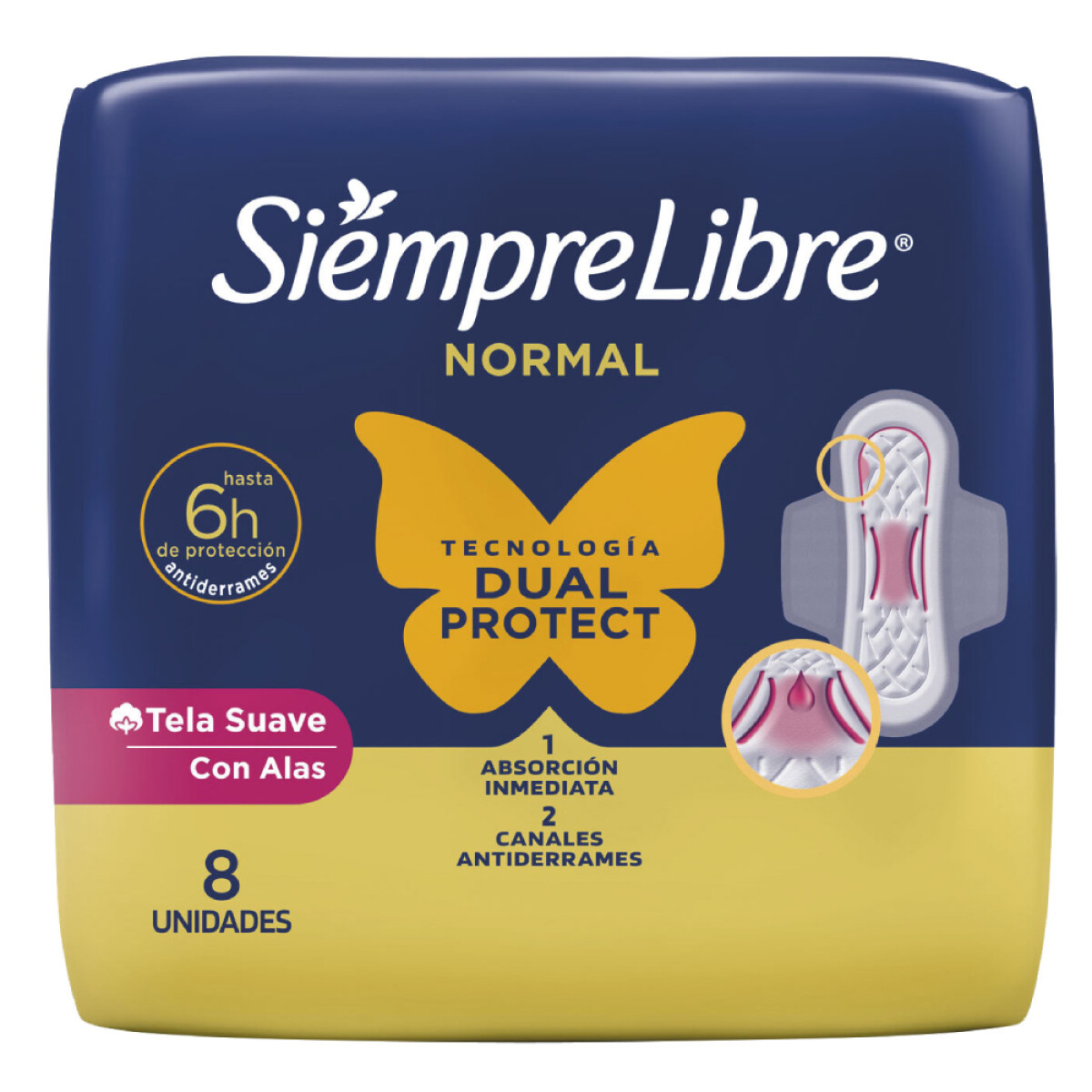 Toallitas Femeninas Siempre Libre Normal 8 