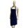 Delantal con peto, tres bolsillos, cuello y cintura ajustable Azul marino
