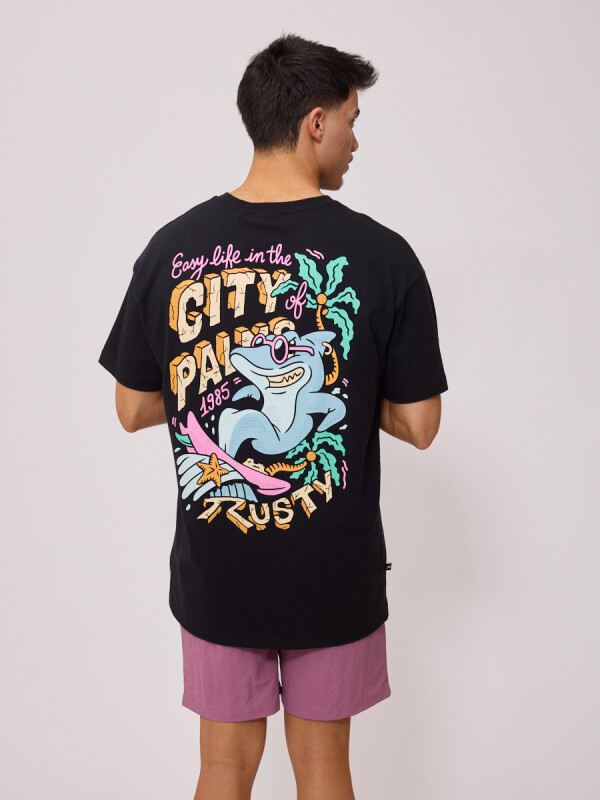 T-SHIRT QUIQUE RUSTY Negro