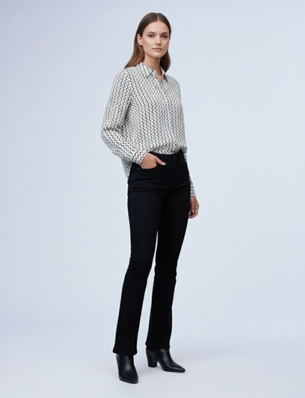 Camisa Print BLANCO/NEGRO