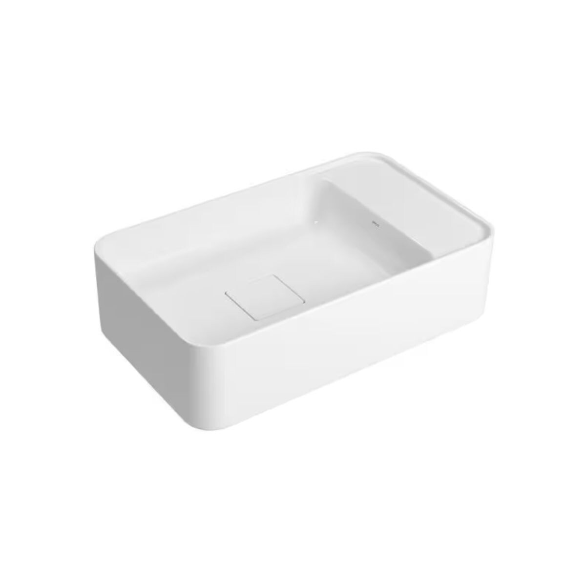 Bacha De Apoyo Rectangular 50x30 Cm C/mesa Blanco Brillante Deca 