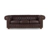 Sillón 100% Cuero - 3 Cuerpos - Chesterfield Caramelo