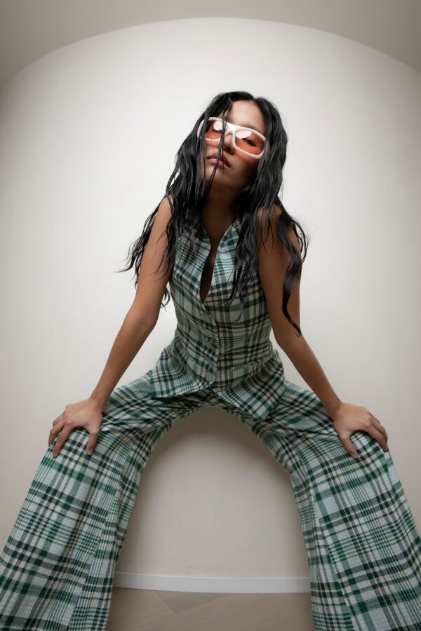 Pantalon escocés Verde