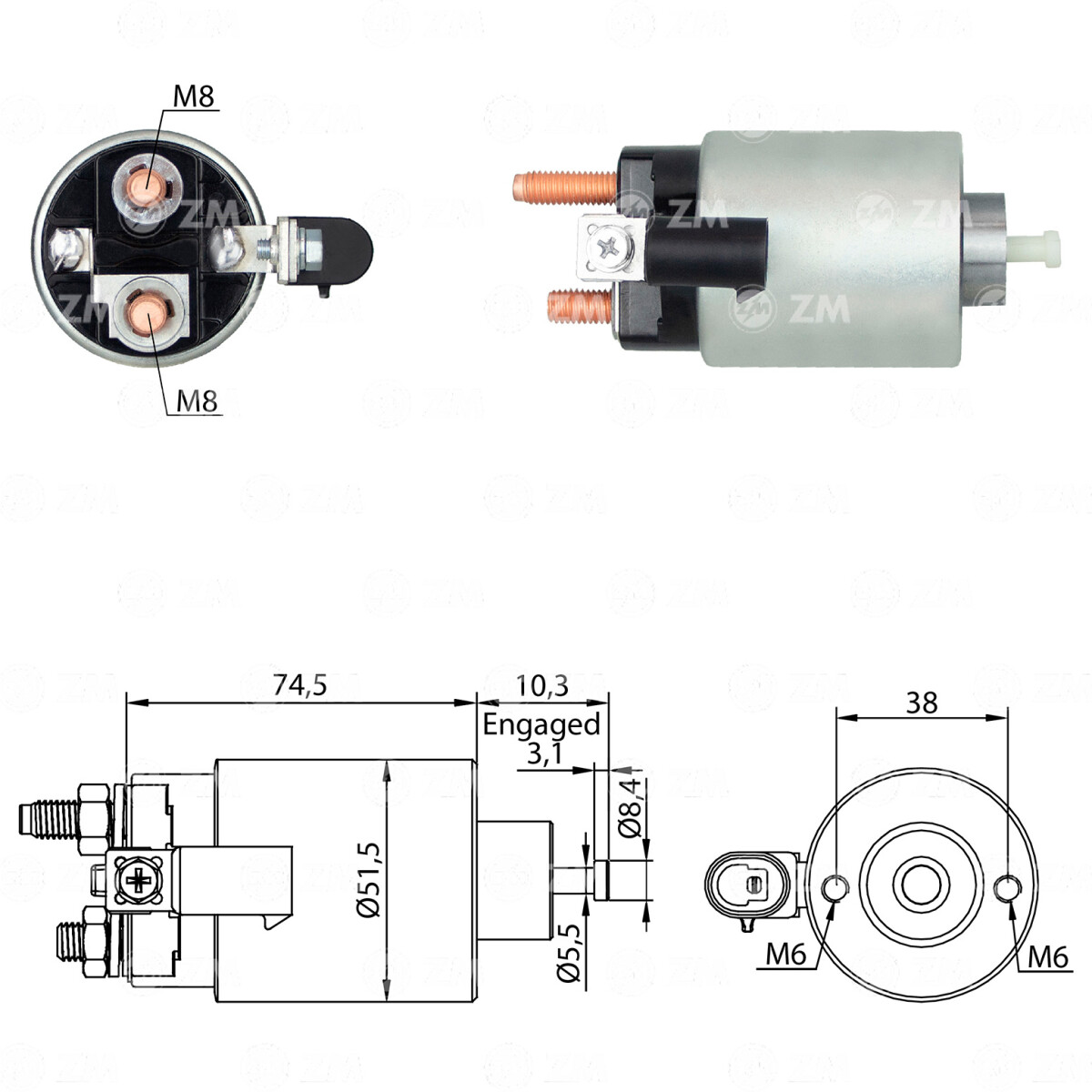 AUTOMATICO DE ARRANQUE MITSUBISHI JEEP GRAN CHEROKEE MITSUBISHI ZM 